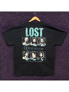 Lost Playing By The Numbers TV Series Characters T-Shirt 2X
